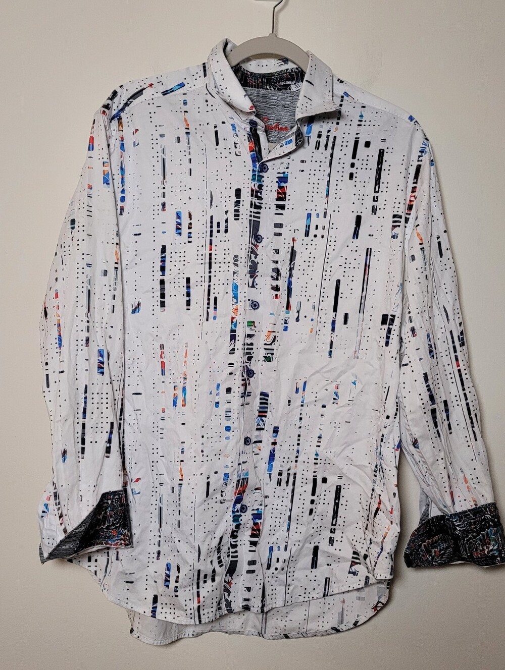 Robert Graham Men's Classic Fit Button Shirt XL Abtract Artsy Y2K Cotton